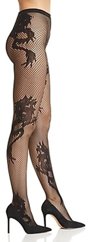 Natori Dragon Fishnet Tights