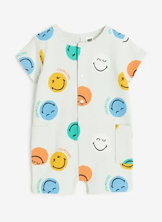 Kids Graphic Print Romper Suit