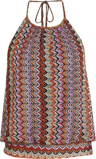 Adda Open-Knit Zig-Zag Tank Top