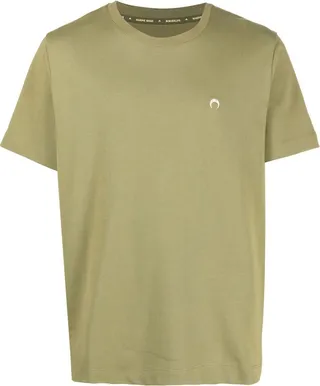 logo-embroidered organic-cotton T-shirt
