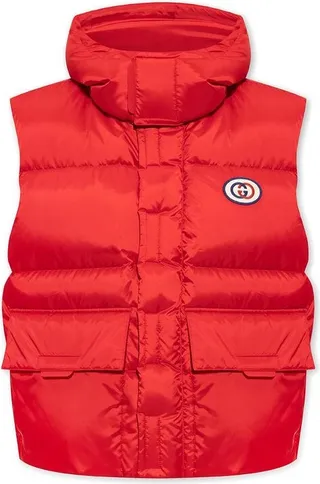 Gucci Logo Patch Down Vest