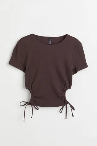 Ribbed Cut-out Top