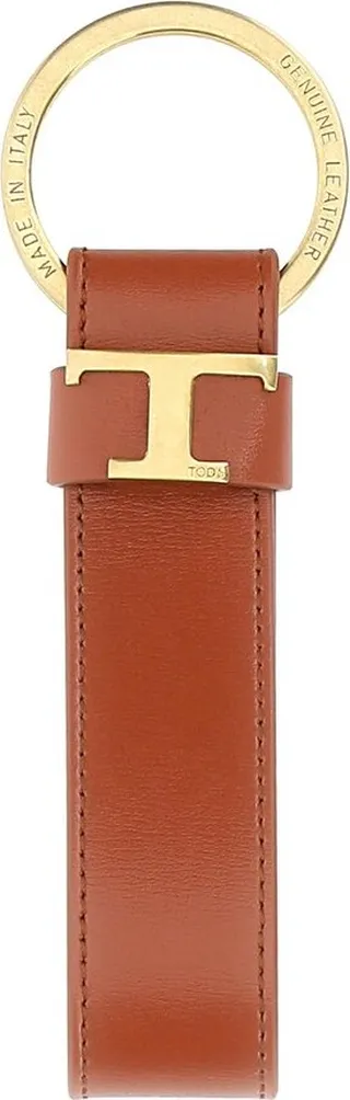 Tod's Logo Plaque Keychain