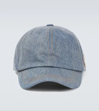 Denim baseball cap