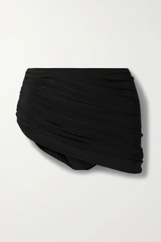 Norma Kamali - Diana Ruched Bikini Briefs - Black