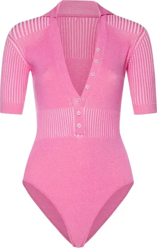 Jacquemus Yauco V-Neck Knitted Bodysuit