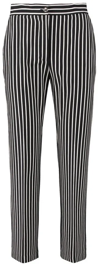 Pinko High Waist Straight Leg Striped Pants