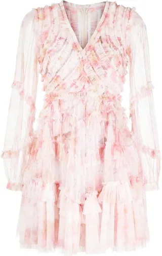 Fully-Ruffled Mini Dress
