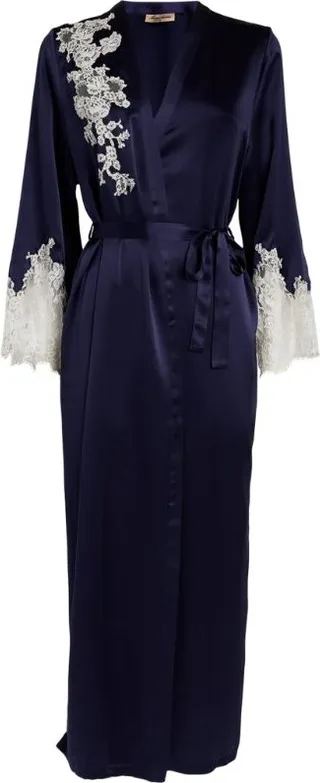 Marjolaine Silk Long Robe