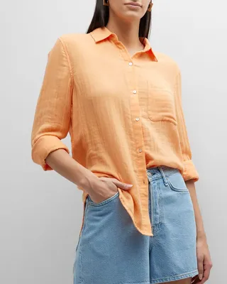 Ellis Cotton Gauze Button-Front Shirt