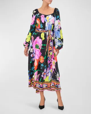 Away With The Fairies Gathered Flared Maxi Dress