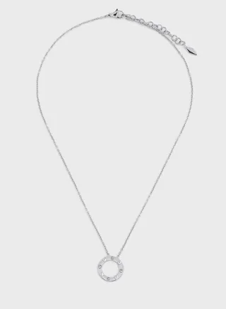 Stainless Steel Necklace With Crystals