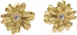 18kt yellow gold Teeny Tiny diamond stud earrings
