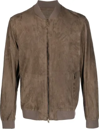 Zipped-Up Leather Jacket