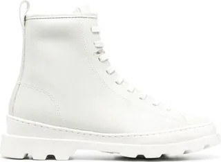 Lace-Up Logo-Patch Boots