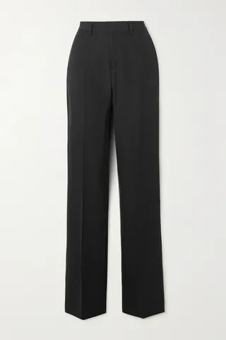 Alessandra Rich - Wool-twill Straight-leg Pants - Black