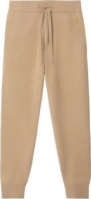 Burberry Cashmere-Cotton Monogram Sweatpants