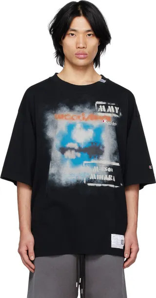 Miharayasuhiro Black Printed T-Shirt