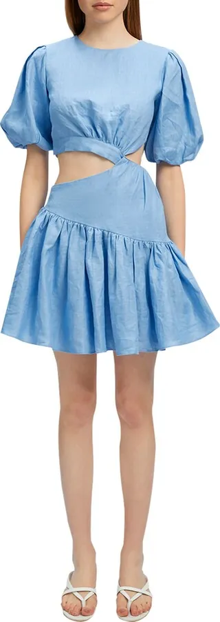 Mimi Cutout Linen Minidress
