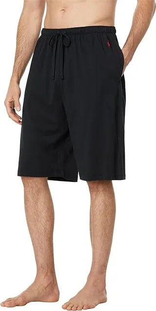 Polo Ralph Lauren Enzyme Lightweight Cotton Sleepwear Relaxed Sleep Shorts (Polo Black RL 2000 Red PP) Men's Pajama