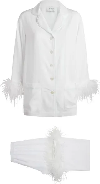 Sleeper Double Feather-Trimmed Party Pyjama Set