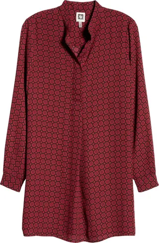 Nehru Geo Print Popover Tunic Top