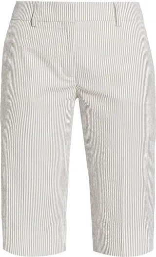 Alissa Seersucker Bermuda Shorts