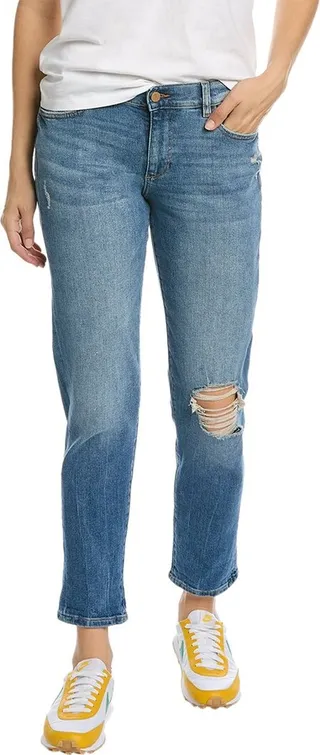 Dl1961 Riley Boyfriend Straight Oasis Distressed Ankle Cut Jean