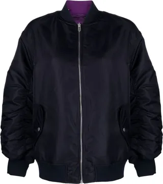 Blue XL Reversible Bomber Jacket