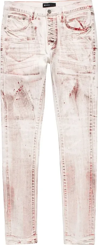 Stained-Finish Skinny Jeans