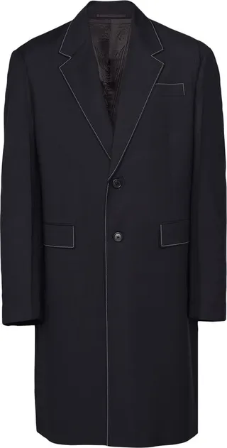 Single-Breasted Wool Coat