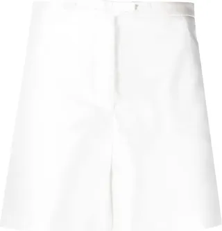 Satin-Finish Tailored Shorts