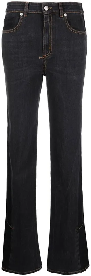 Logo-Patch Bootcut Jeans