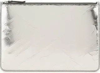 Crinkled Finish Zipped Pouch