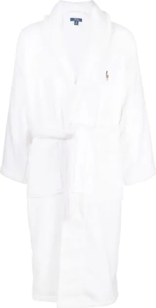 Embroidered-Logo Towelling-Finish Robe