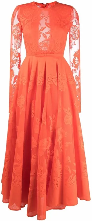 Floral Jacquard Dress