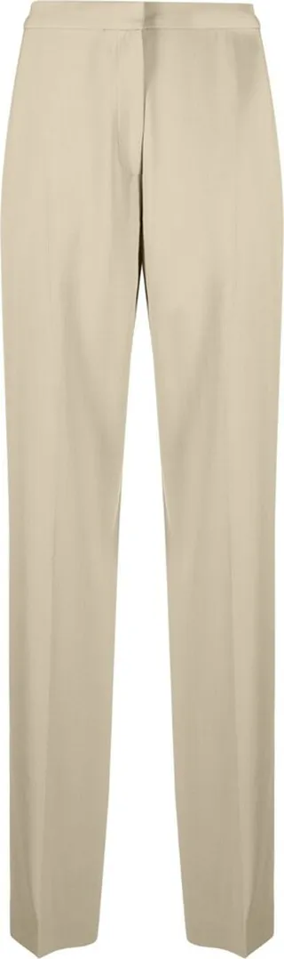 Neutral Fi Straight Tailored Trousers