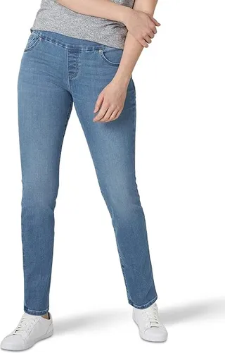 Lee Sculpting Missy Slim Fit Slim Leg Pull-On Mid-Rise (Anchor) Women's Jeans