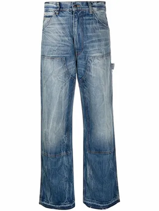 Bleached-Wash Jeans