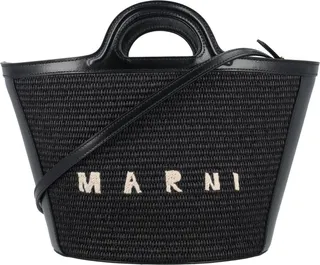 Tropicalia Micro Bag In Leather And Raffia
