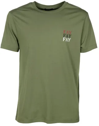 Fay Logo Printed Crewneck T-Shirt