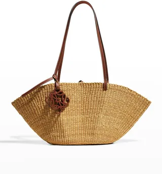 Shell Straw Basket Small Tote Bag