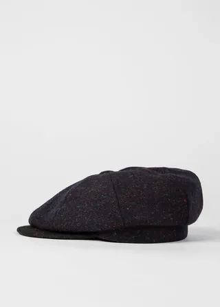 Navy Wool Bakerboy Cap