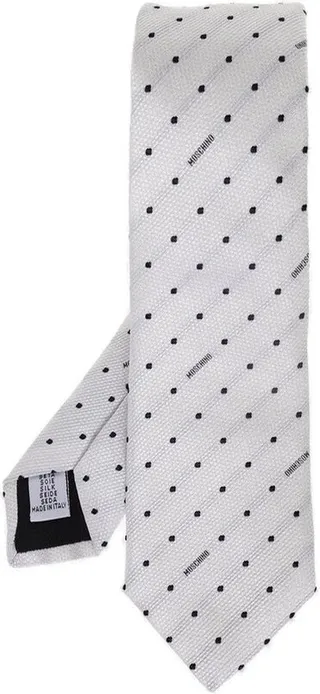 Moschino Logo-Printed Pointed Tip Tie