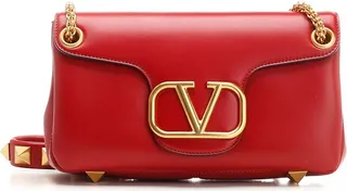 Valentino Garavani Stud Sign VLogo Plaque Shoulder Bag