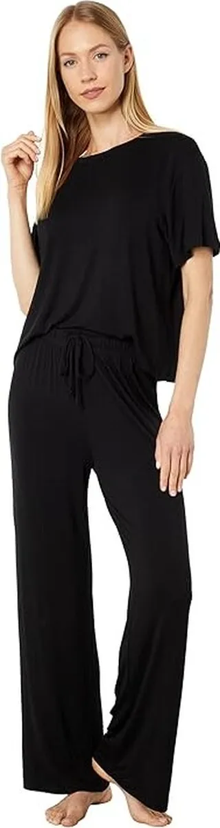 Honeydew Intimates All American Jersey PJ Set (Black) Women's Pajama Sets