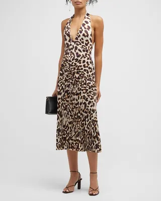 Cathouse Leopard Halter Midi Dress