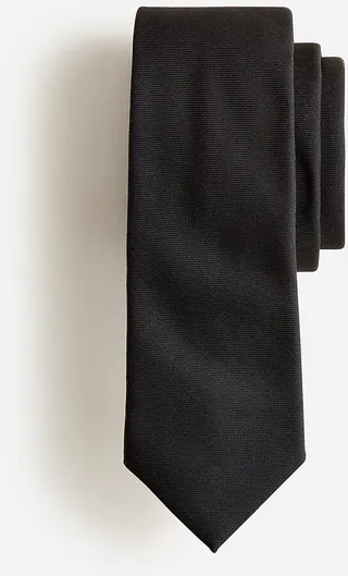 American wool tie in black