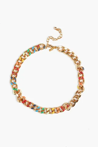 Gold-tone enamel bracelet