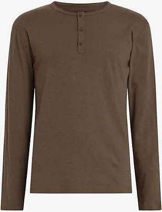 Mens Mink Brown Figure Crewneck Organic Cotton-jersey T-shirt